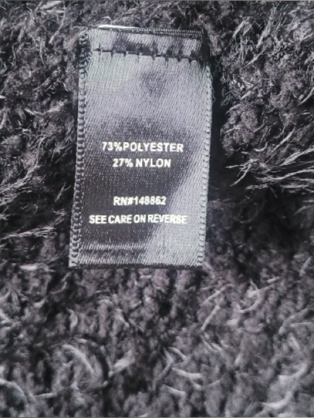 Rare Black fuzzy Open-Front Women's Cardigan Sweater - Picture 6 of 11